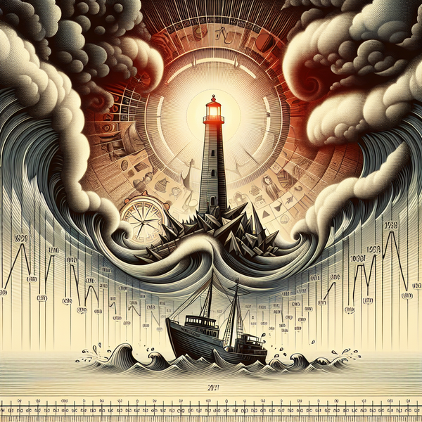 An illustrative, symbolic representation of crisis management throughout a country's history